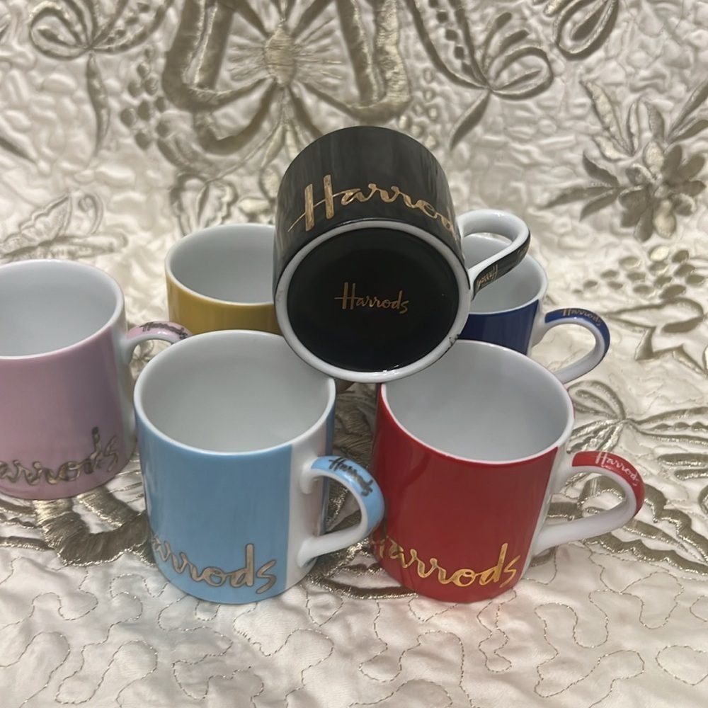 Harrods - espresso mugs set of 6 - NWOT - Picture 4 of 5